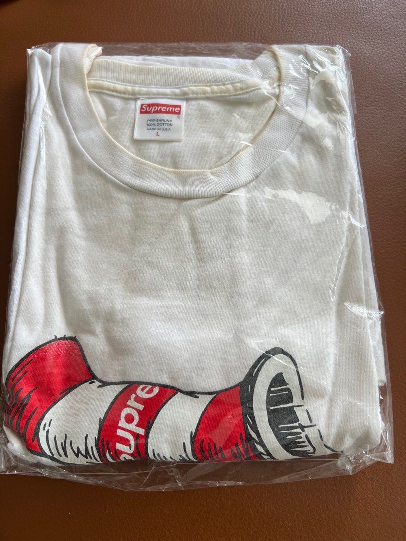 Supreme Cat in The Hat Tshirt Men s Fashion Tops Sets Tshirts