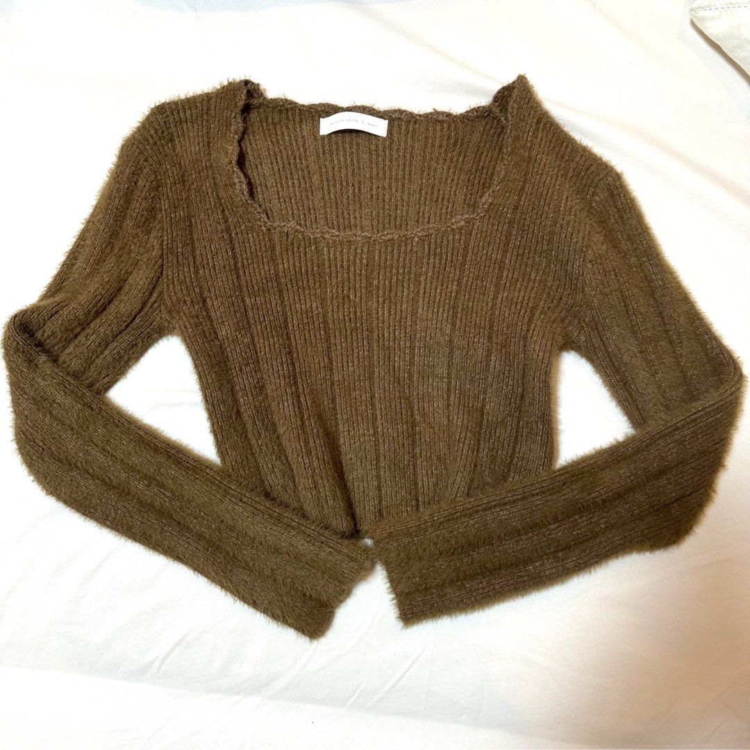 Thick Knit Fuzzy Top+Skirt Coordinates (Category: Sets or Coordinates) located in Quezon City. Submitted by morespace555 (Listing ID 1285656748, Image 2). Description: Bought this from a store in HK for 2000+ in PHP Rfs: decluttering / kinda loose for me Best fits Small-Medium.