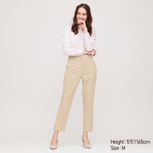 UNIQLO (M) Ezy Smart Ankle Pant Beige, Women's Fashion, Bottoms, Other  Bottoms on Carousell