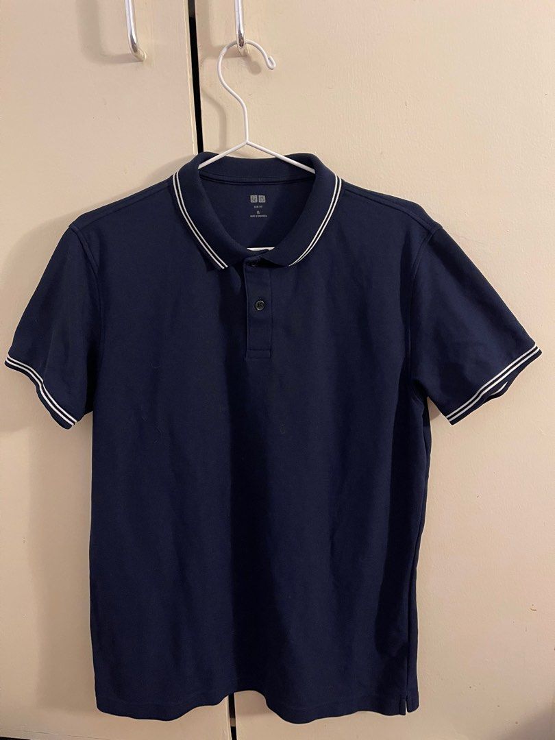 Uniqlo Poloshirt Dark Navy Blue XL SLIM FIT Men s Fashion Tops