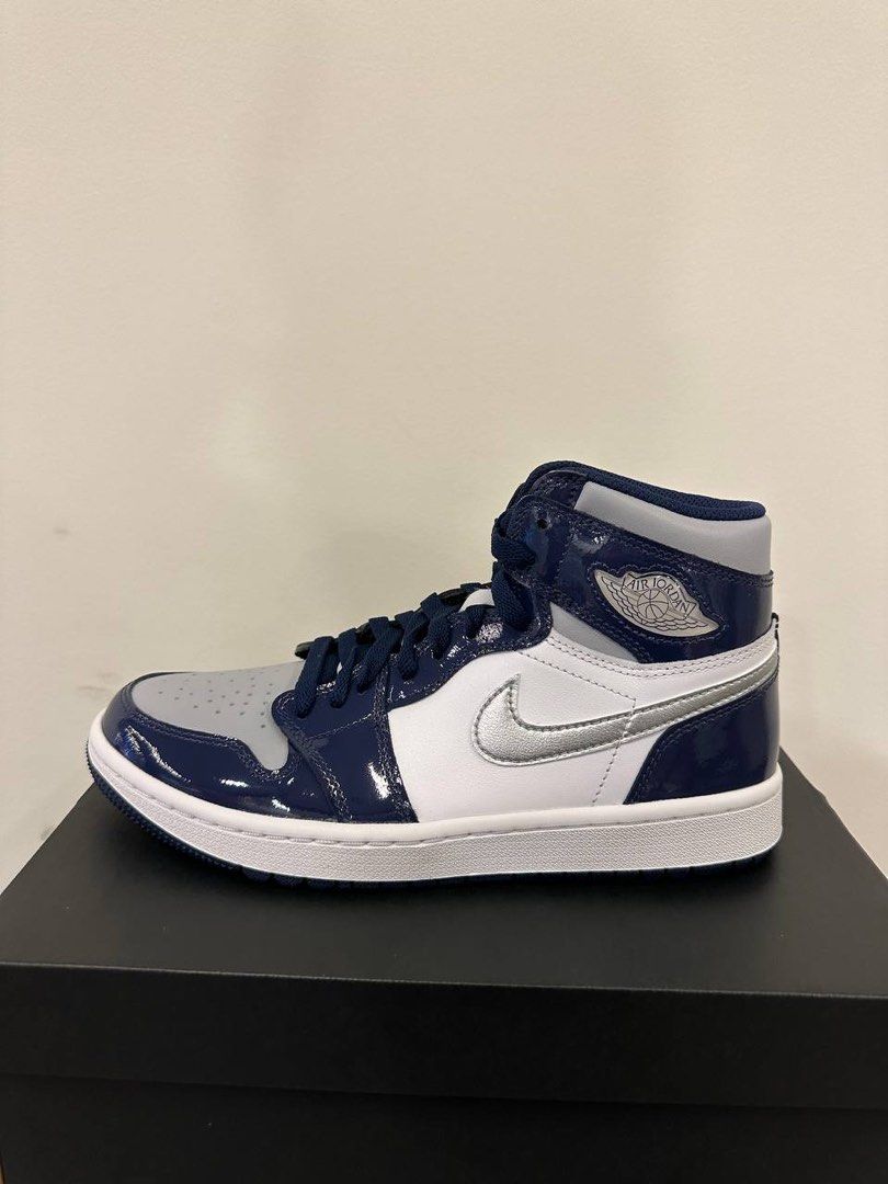 US7 10.5 Nike Air Jordan 1 High Golf Midnight Navy blue white