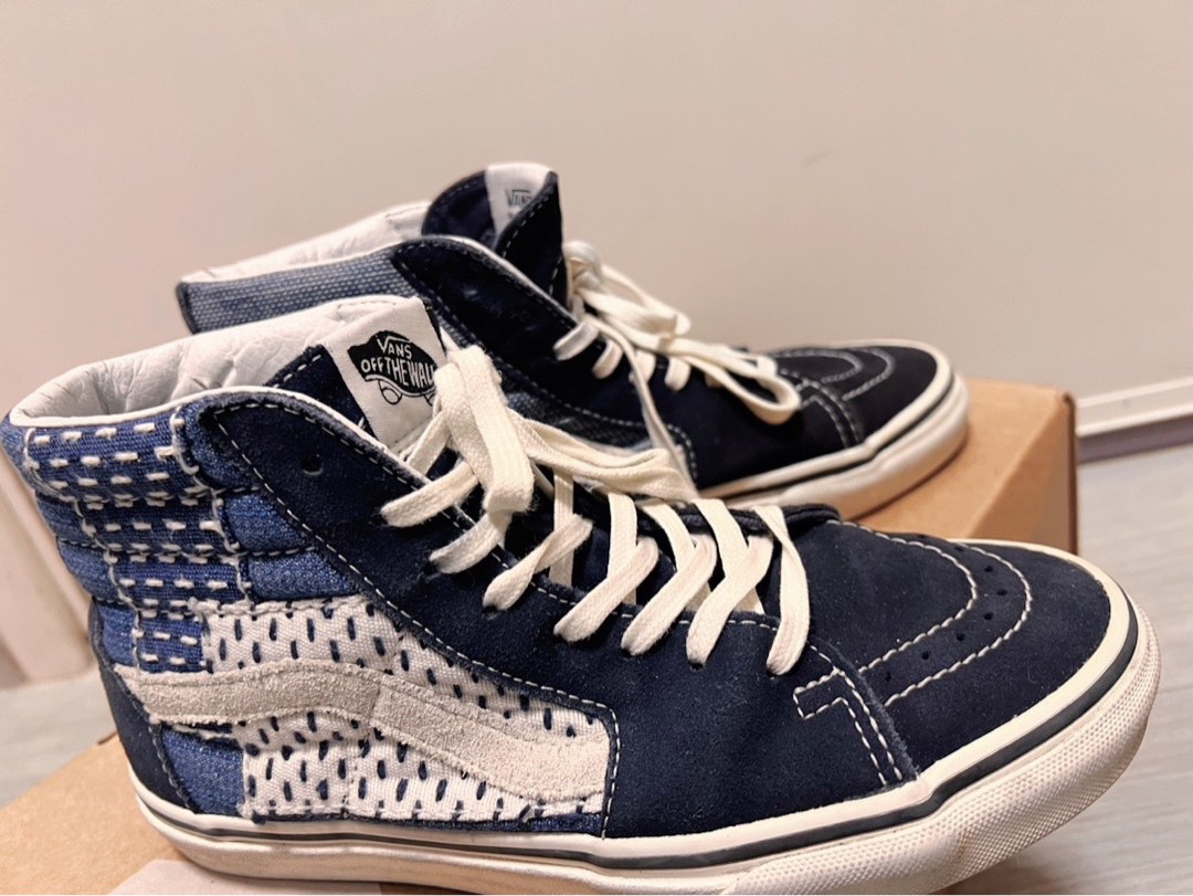 Vans blue suede patchwork 23cm Carousell