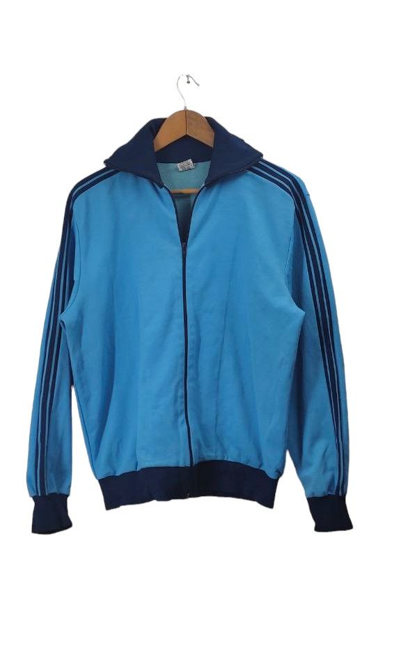 Veste Sport Vintage JOINVILLE France - Bleu Ciel Et Blanc, Taille M, Années 80, état Très Bon