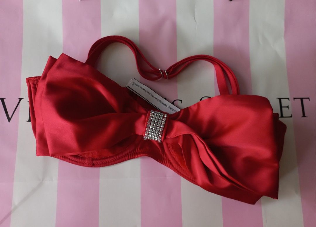 VS Rose Red Bow Bra, Women's Fashion, New Undergarments & Loungewear on  Carousell