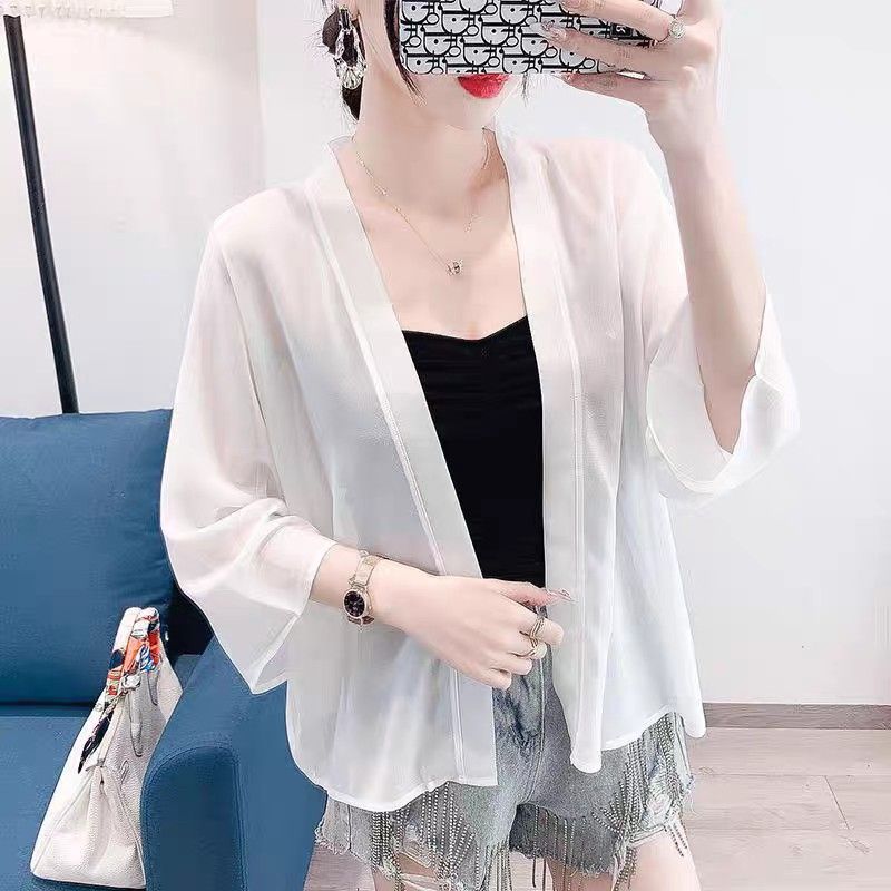 White chiffon jacket hot sale