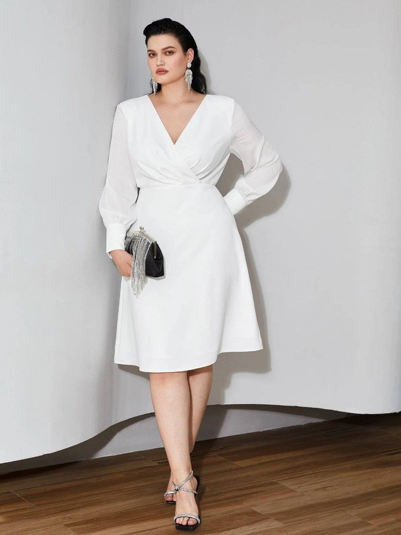 White dress discount for civil wedding