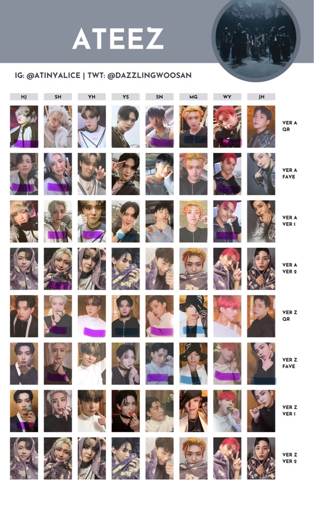 ATEEZ Spin Off: From The Witness QR Photocard Set WTT/WTS