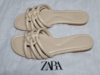 Authentic Zara Flat Strappy Sandals