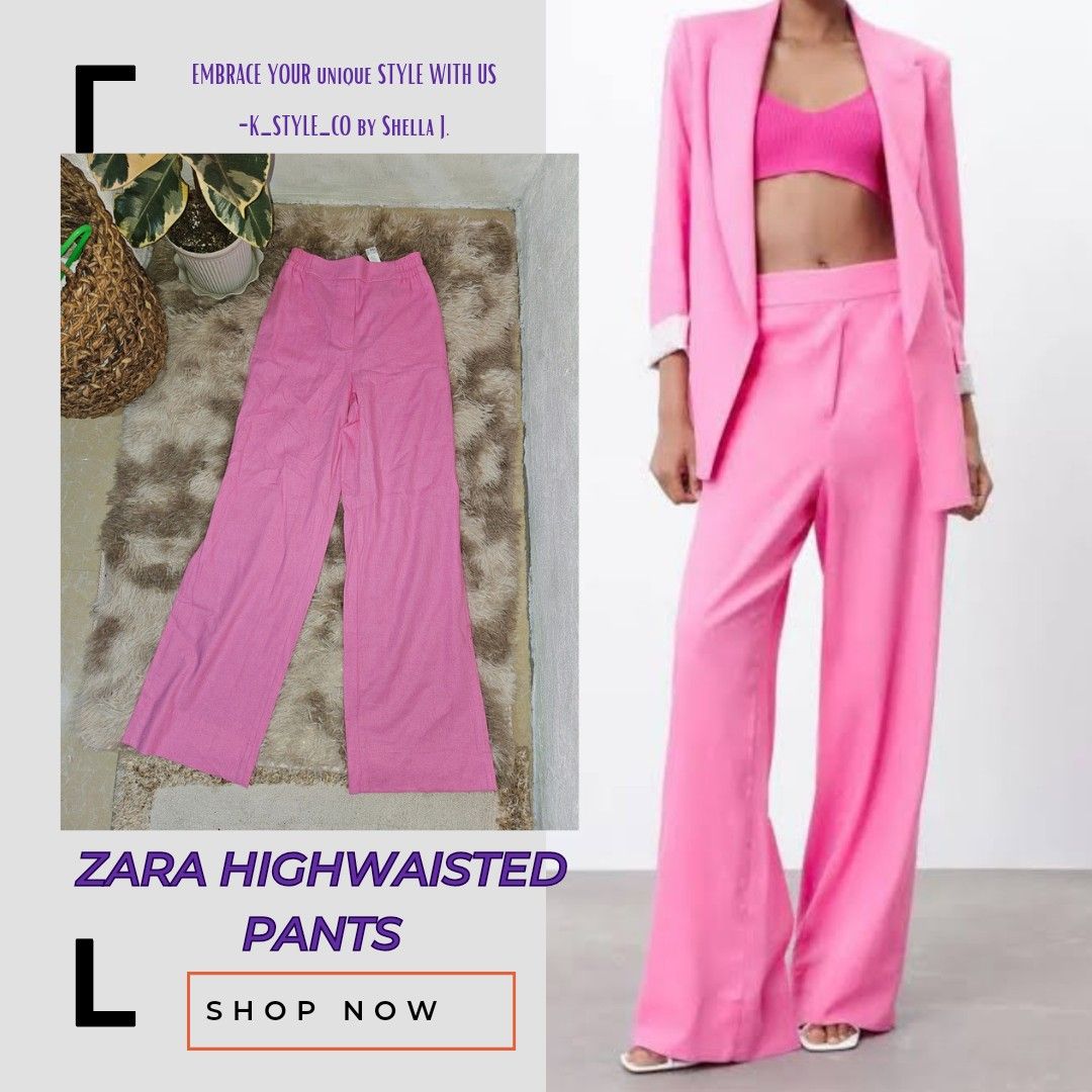 Zara Premium High Waisted Pants, Women's Fashion, Bottoms, Other Bottoms on  Carousell