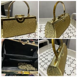 2-Way Gold Clutch Bag