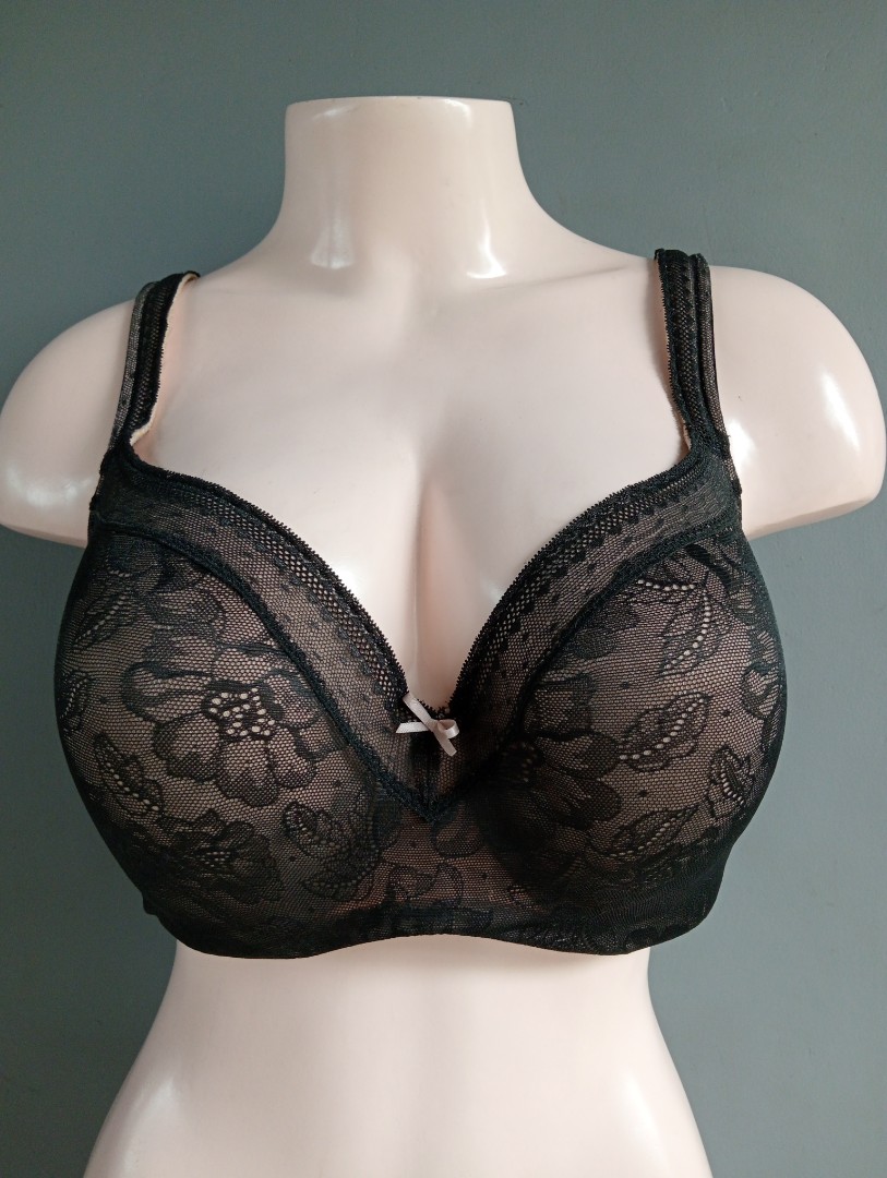 Cacique Modern Lace Lightly Lined Balconette Bra Sz 40C