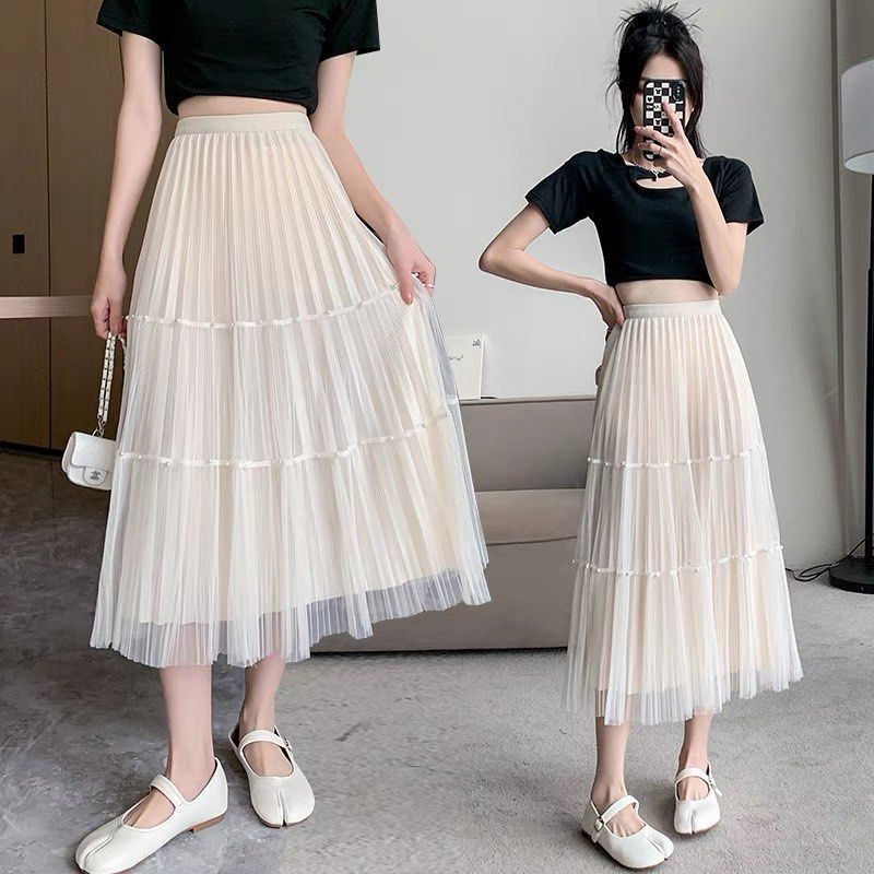 White midi skater skirt sale