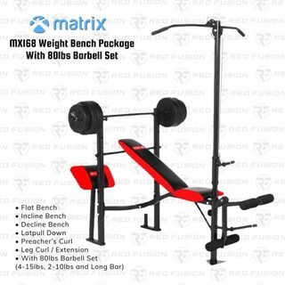7 in 1 matrix Bench press with 80lbs dumbbells