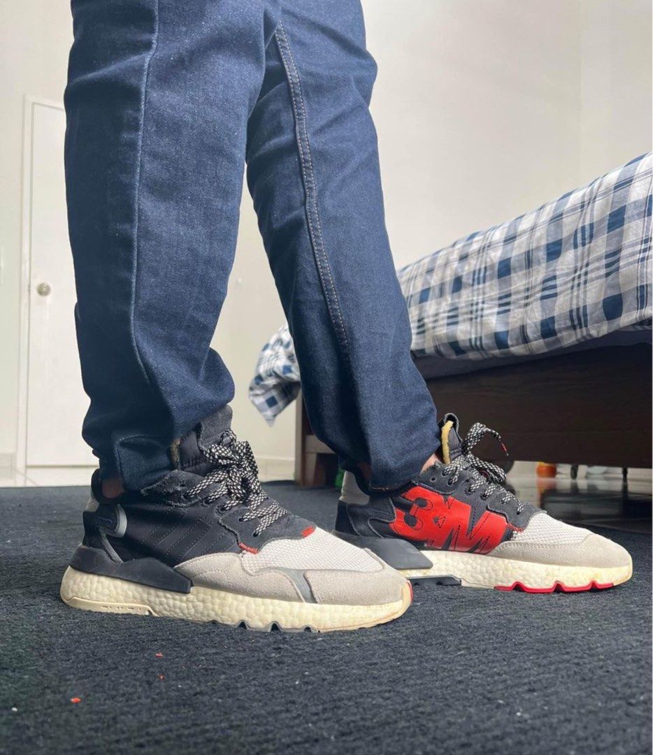 Adidas nite on sale jogger with jeans