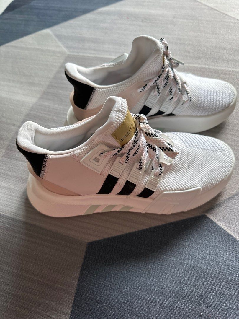 Adidas Originals Women Eqt Bask Adv Lace Up Running Shoes White Combo
