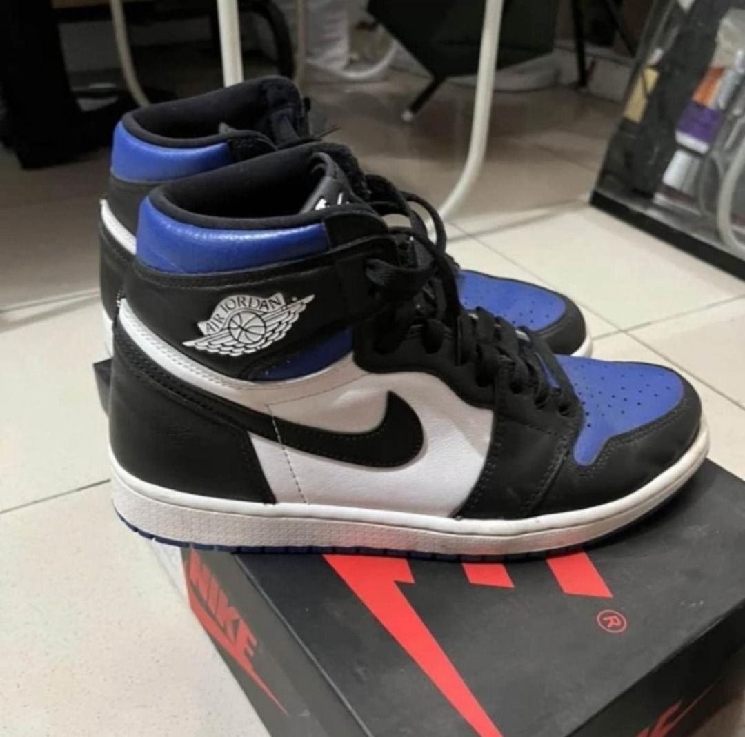 Sepatu Aj1 Roy Air Jordan Retro High OG Royal Toe US9, Fesyen Pria
