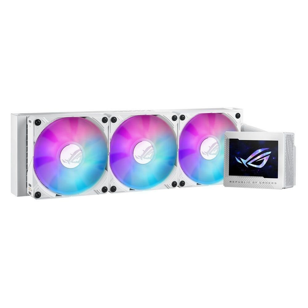 ASUS ROG RYUJIN III 360 ARGB WHITE LIQUID AIO CPU COOLER (Category: Computer Parts) located in San Juan City. Submitted by blueswitchpc (Listing ID 1290498961, Image 3). Description: 🚨 RESTOCK ALERT 🚨 ASUS ROG RYUJIN III 360 ARGB WHITE LIQUID AIO CPU COOLER. COOLER THAN COOL Go cooler than cool with the Ryujin III White Edition. Its pristine frame houses an expansive 3.5-inch LCD screen that displays live system stats, animated GIFs, or even yo