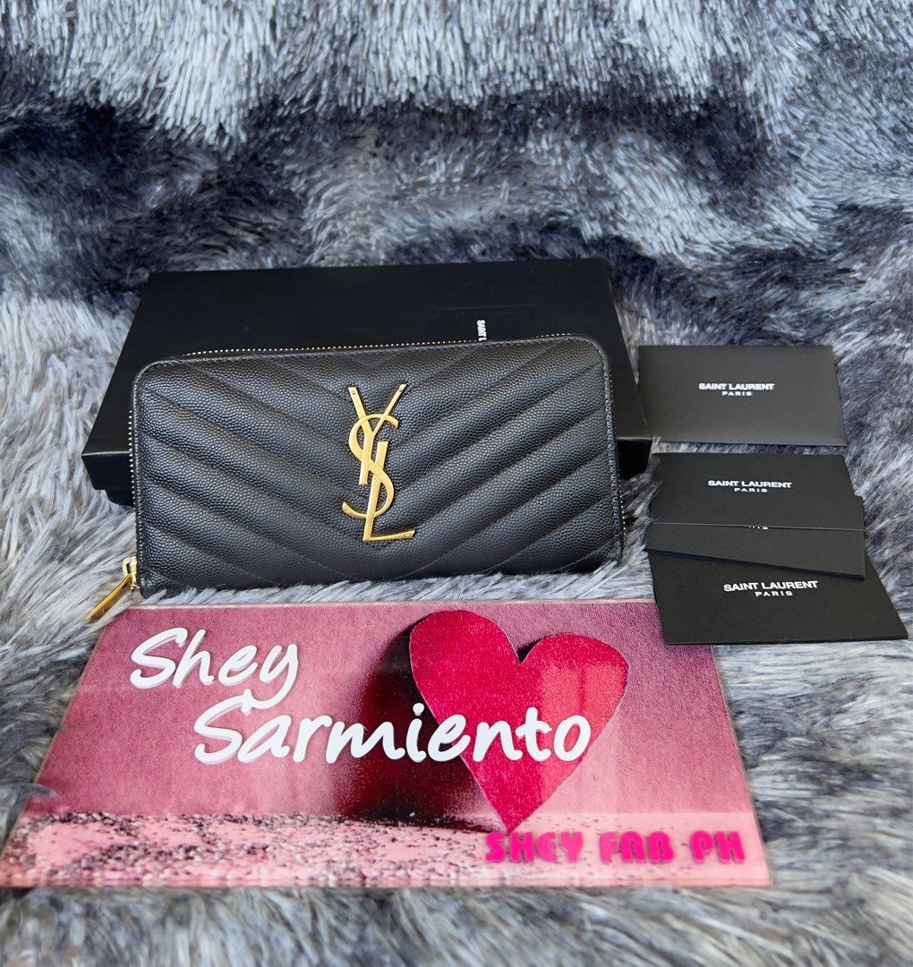 Authentic YSL Zippy Long Wallet