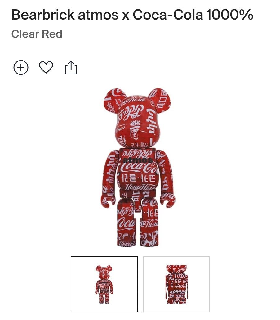 BE@RBRICK atmos × Coca-Cola 1000％ CLEAR - フィギュア