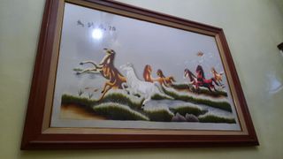 BIG Chinese Horse silk embroidered picture