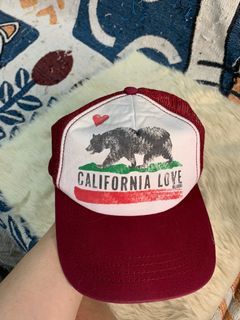 Billabong Surfing California Love Mesh Trucker SnapBack Hat Cap Red Women Youth