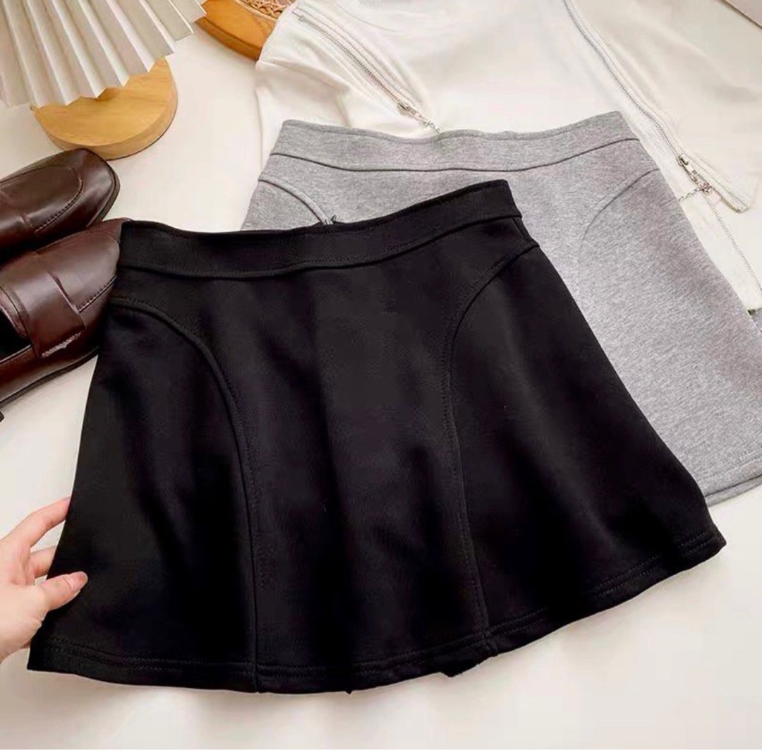 Black flare short skirt new arrivals