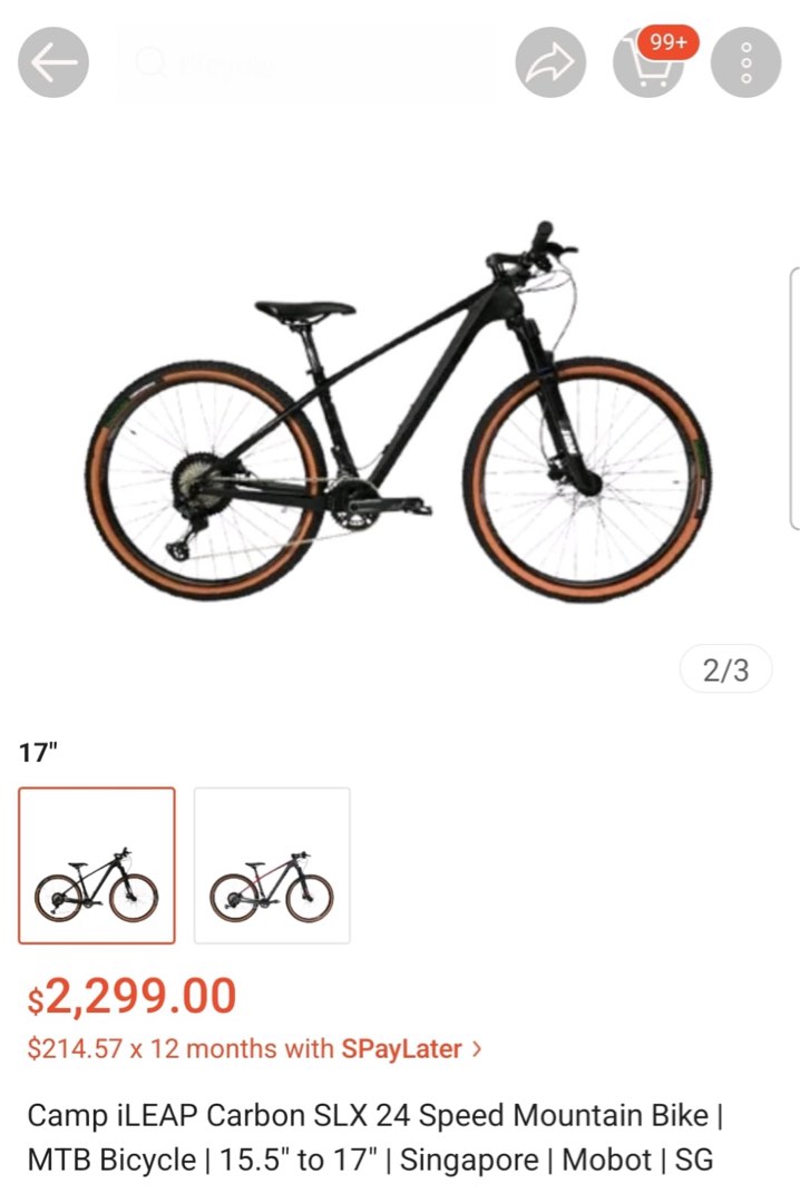 Camp iLEAP Carbon SLX24 Speed Mountain Bike MTB bicycle 15.5 17 Sports Equipment Bicycles Parts Bicycles on Carousell