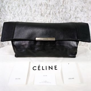 Celine Foldover Clutch Bag Leather Genuine Product
