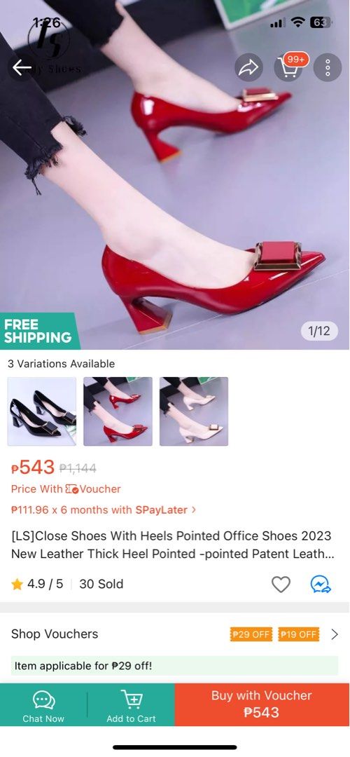 Classy Red Pointed Office Shoes Heels