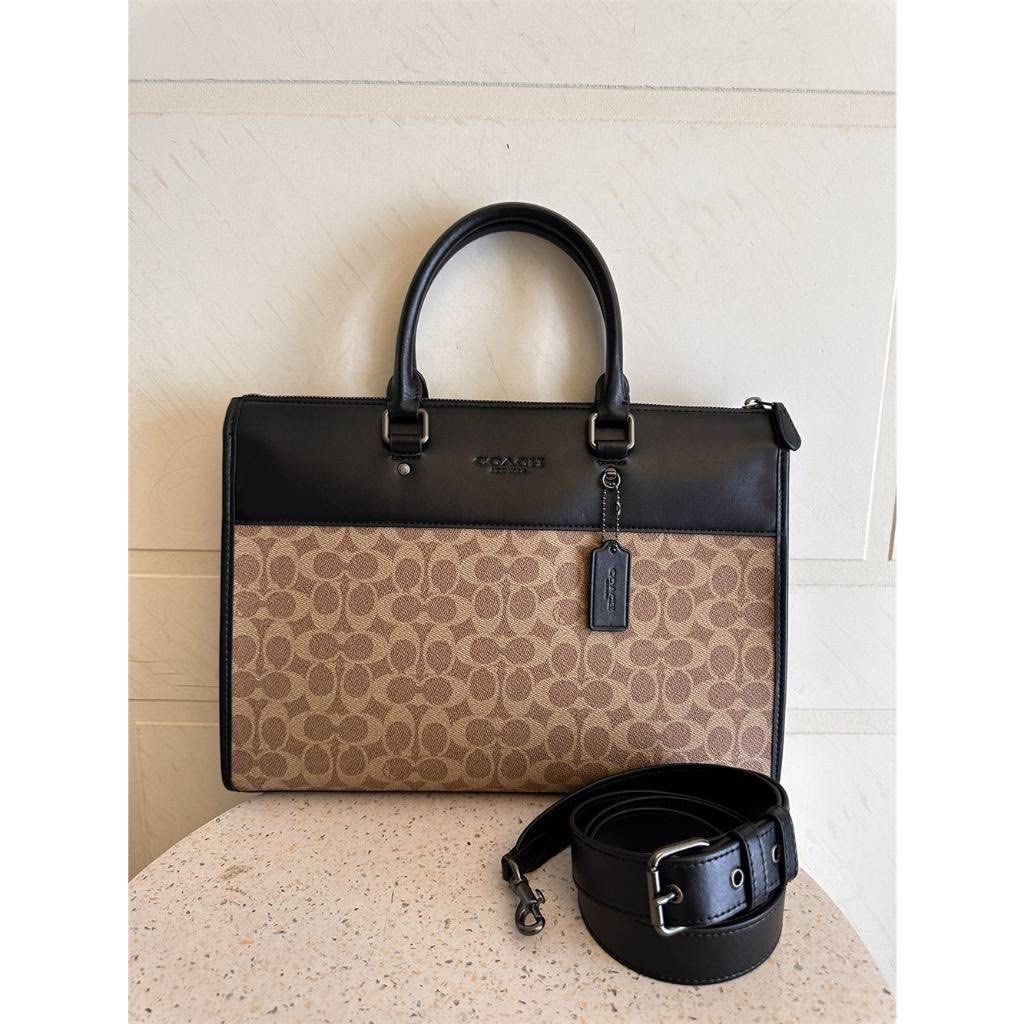 Coach gotham folio briefcase laptop bag business crossbody sling bag
