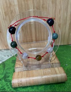 Crystal Stone Bracelet Adjustable Red String