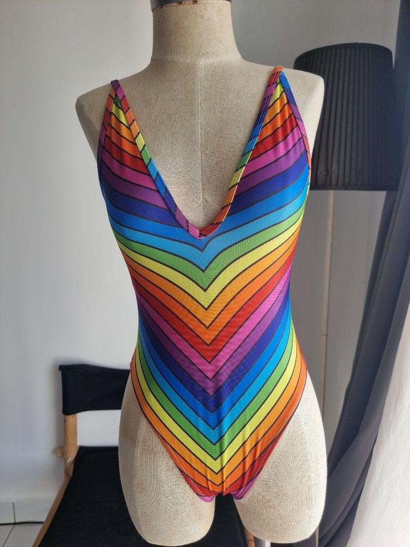 Forever 21 cheap rainbow swimsuit