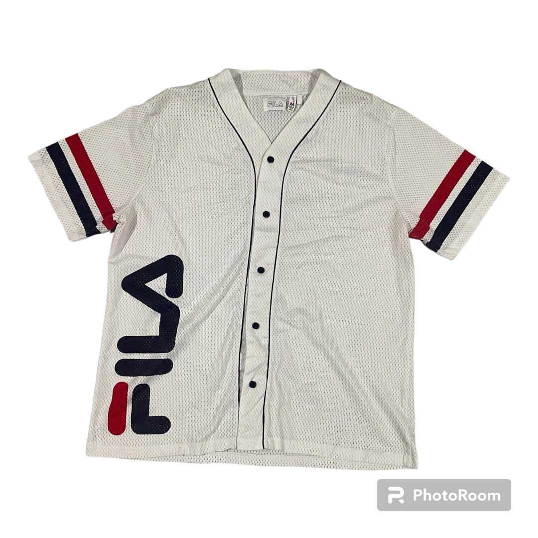 Fila baseball top jersey mens