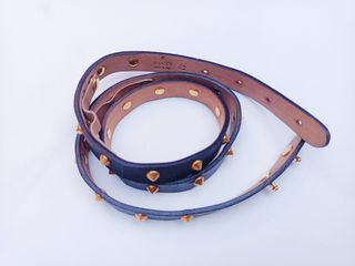 GUCCI leather studded belt