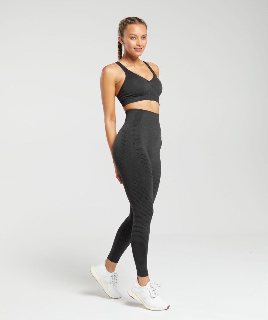 Gymshark Vital Seamless 2.0 Leggings (Black Marl), Women's Fashion