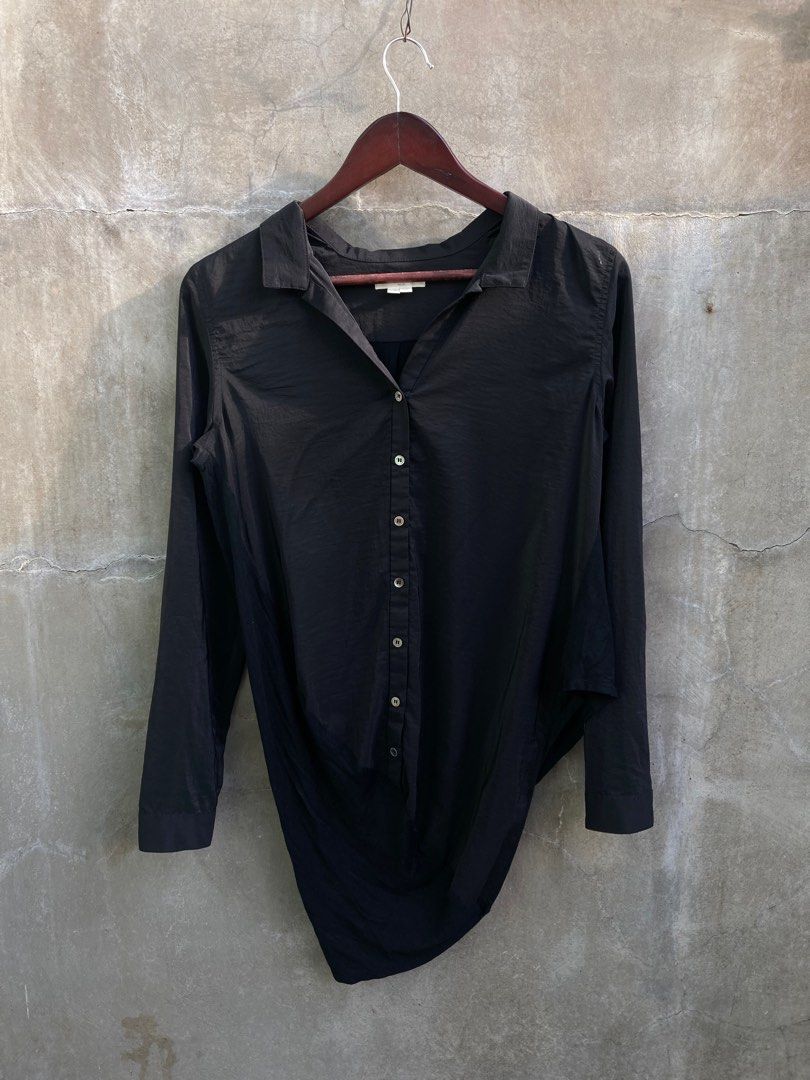 Helmut Lang Asymmetrical Black on Black Mini Dress, Women's Fashion, Tops,  Others Tops on Carousell
