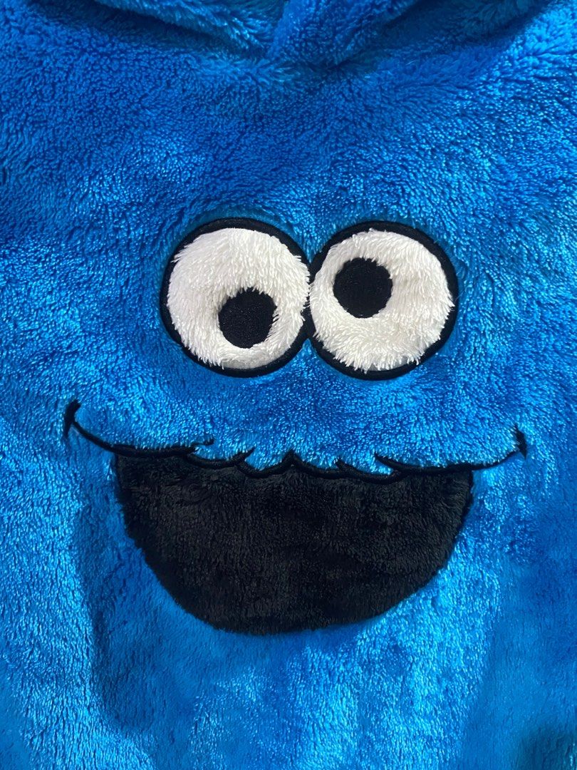 H M x Sesame Street Blue Cookie Monster Hoodie