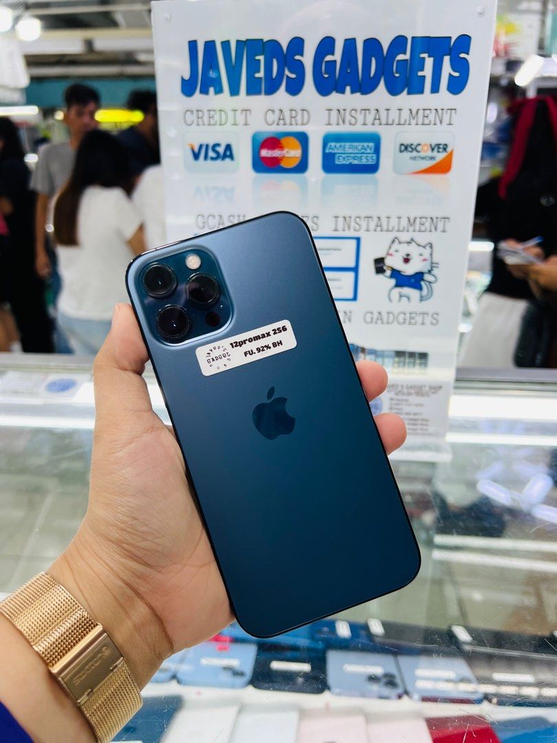 Iphone 12promax 256gb 92% batt FU (Category: iPhone 12 Series) located in San Juan City. Submitted by javedsgadgetshop (Listing ID 1290575548, Image 1). Description: OPEN FOR INSTALLMENT VIA CREDIT CARD/GGIVES & SWAP/TRADE-IN! WE BUY AND SELL ( ANYKINDS OF UNIT BINIBILI PO NAMIN)! PTPA : Padelete po f bawal Read ❗️Onhand ‼️ Iphone 12promax •256gb •HK Variant •92% batt health •Factory Unlock •95% Smoothness •No hidden issue | No Repaired •100% Aut