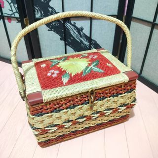 Japanese Rattan Large Picnic Basket