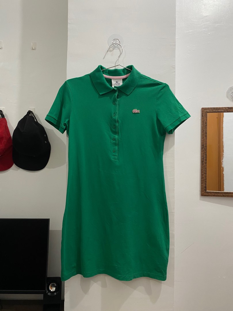 LACOSTE GREEN POLO DRESS, Luxury, Apparel on Carousell