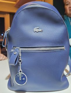 Lacoste Women's Daily Classic Coated Pique Canvas Backpack