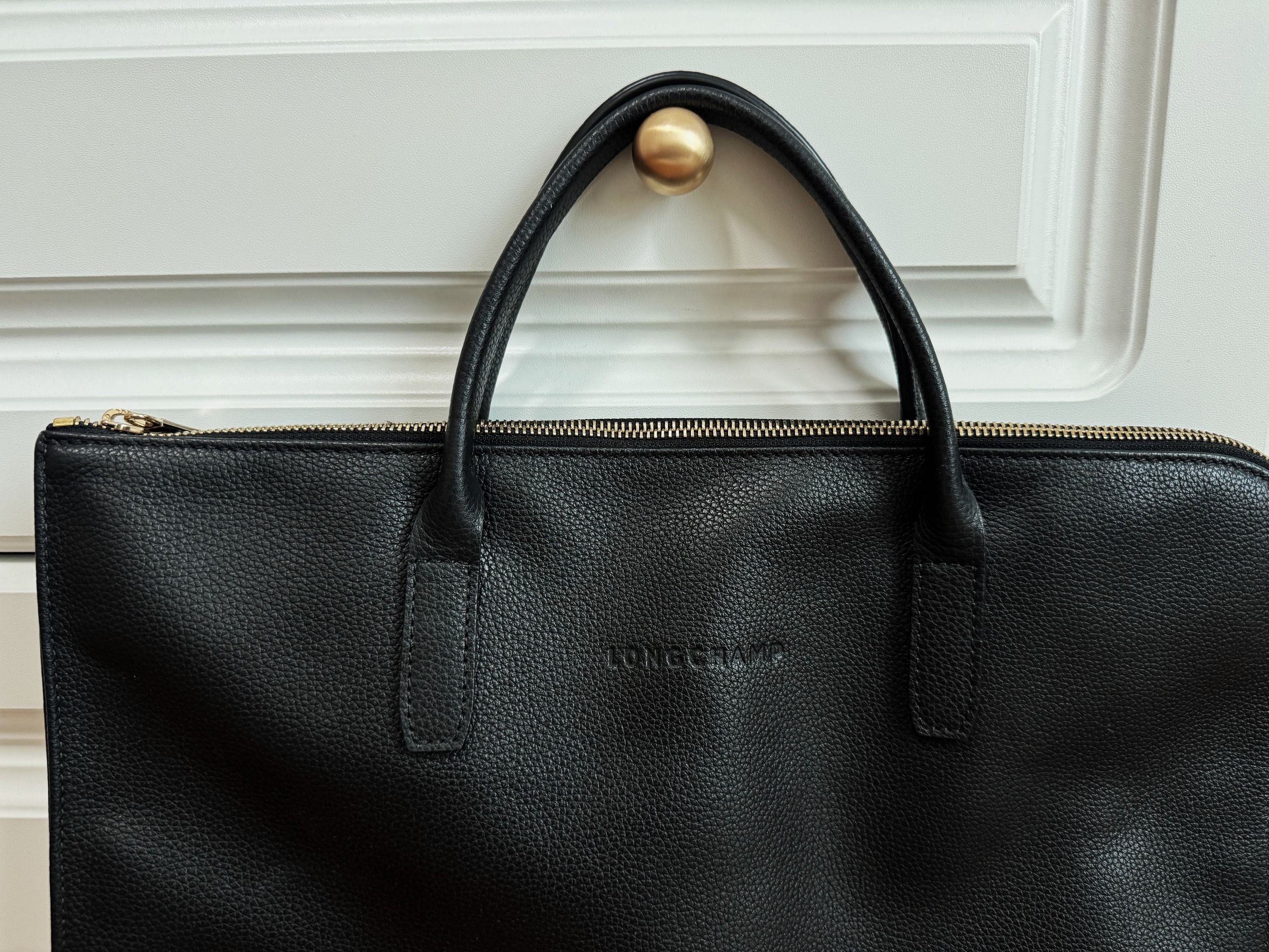Longchamp Le Foulonne Document Holder Black