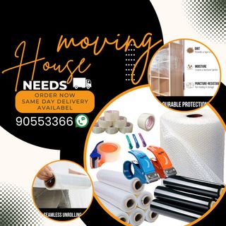 FAST DELIVERY! Packing Supplies: Cling/Shrink Wrap, Bubble wrap, cutter Collection item 2