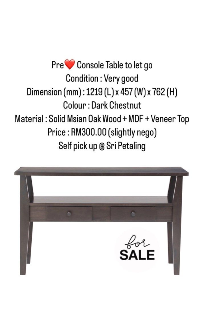 Preloved clearance console table