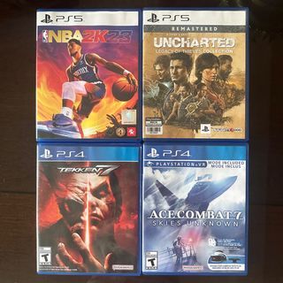 PS4 & PS5 GAMES FOR TAKE ALL NBA2K23 TEKKEN 7 UNCHARTED ACECOMBAT