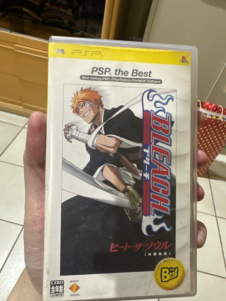 [PSP] Bleach (Category: PlayStation) located in Manila. Submitted by reggie0711 (Listing ID 1290581837, Image 1). Description: No game included. IDK what happened to the UMD. This was bought from Japan. Still good for shelf collection.