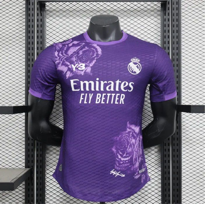 Real Madrid Jersey 24-25 Y3 Black Orange Purple Player version Football