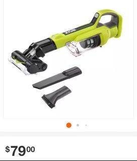 RYOBI PCL700K 18V Cordless Hand Vacuum with Powered Brush Kit with 2.0 Ah Battery and Charger(converted to 220V), Brand new in box.
