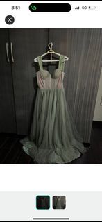 Sage green bridesmaid dress