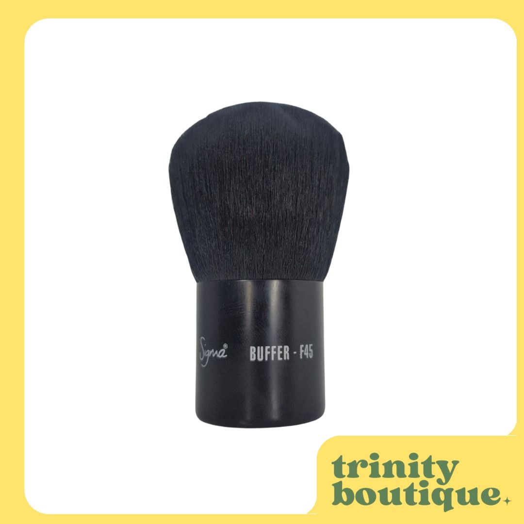 Sigma F45 Buffer Brush (Category: Makeup) located in Quezon City. Submitted by trinityboutique (Listing ID 1262560455, Image 1). Description: DETAILS: - NEW + bought in the USA - Never been used. - Measurements: 3.7 cm x 3.7 cm x 7.5 cm For more inquiries, please send a message. Sigma F45 Buffer Brush is ideal for applying mineral foundation, loose or pressed powders. Also great to buff colors and obtain a soft, blended look. Made of natural bris